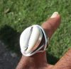 Cowrie Shell X Shank Ring .925