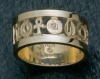 120 Ankh/Cowrie Shell Ring (lg) w/Diamonds - Image 2