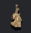 Egyptian Goddess Maat pendant 14K